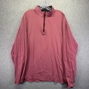 Greyson Pullover Mens 2XL Pink 1/4 Zip Mock Neck Golf Lightweight Stretch Top
